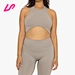 crew neck sports bra